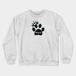 Mommy name made of hand drawn paw prints Crewneck Sweatshirt